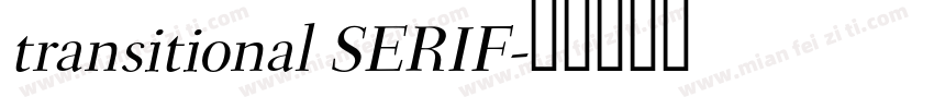 transitional SERIF字体转换